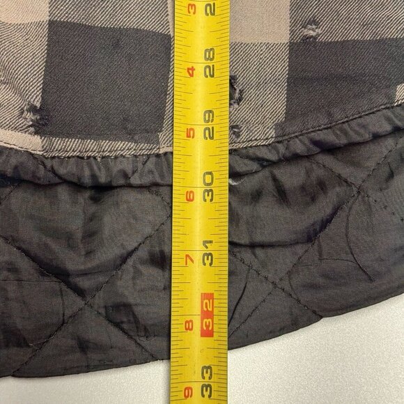 So Cal Button Up Jacket Mens XL Plaid Insulated Hoodie Embroidered Grunge Y2K - Picture 13 of 14